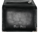 Unfolded black cover with Bus Pass lettering and horizontal zipper — PU leather, SKU 1051