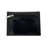 Black reverse panel with horizontal zipper — PU leather, SKU 1051