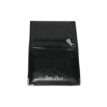Extended black exterior with zipper above the fold — PU leather, SKU 1051