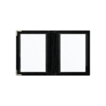 Open pass holder with two empty clear windows — PU leather, SKU 1051