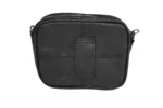 Sheepskin Leather Compact Clutch Bag SKU 1091 back view showing hand-carry body and closure line