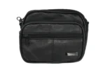 Sheepskin Leather Compact Clutch Bag SKU 1091 front view showing hand-carry body and closure line