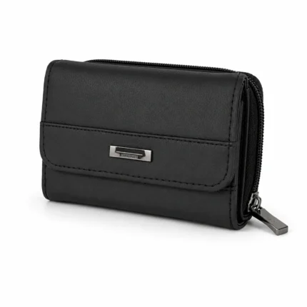 Cowhide Long Flap Wallet OEM SKU 1173 with fold-over flap, zip-around side depth, and front horizontal seam