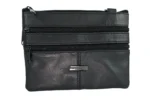Sheepskin Leather Compact Crossbody Bag SKU 1191 detail view showing compact body and strap connection points