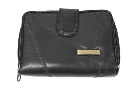 PU Mini Wallet SKU 1264 front view showing fold structure and mini wallet profile