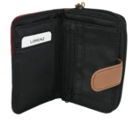 Cowhide Leather Mini Wallet SKU 1483 inside view showing fold structure and mini wallet profile