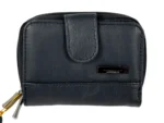 Cowhide Leather Mini Wallet SKU 1730 front view showing fold structure and mini wallet profile