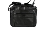 Cowhide Leather Shoulder Bag SKU 176FB front view showing shoulder strap structure and main body panel