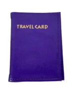 PU Window Travel Card Holder SKU 2051 back view showing flat holder body and card window area