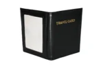 PU Window Travel Card Holder SKU 2051 front view showing flat holder body and card window area