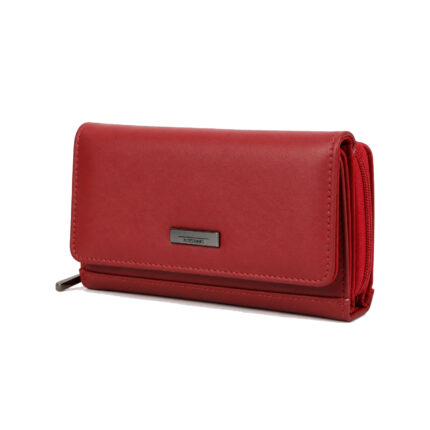 Red Cowhide Long Flap Wallet with Interior Organizer OEM SKU 2073 normalized catalog product image