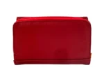 Plain red rear panel with zip section along upper edge — Cowhide leather, SKU 2073