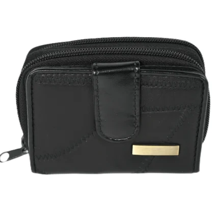 PU Mini Wallet SKU 2164 front view showing fold structure and mini wallet profile