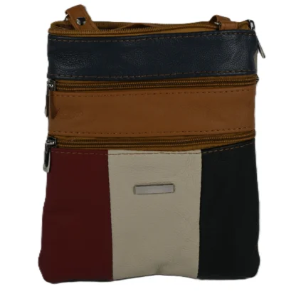 Cowhide Leather Compact Crossbody Bag SKU 2383 front view showing compact body and strap connection points