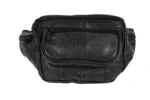 Sheepskin Leather Waist Bag SKU 246FX front view showing belt-style strap and compact front body