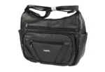 Sheepskin Leather Dual-Handle Tote Bag SKU 2591 detail view showing dual handle structure and top opening line