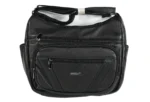 Sheepskin Leather Dual-Handle Tote Bag SKU 2591 front view showing dual handle structure and top opening line