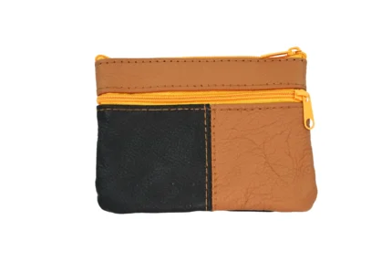 Cowhide Leather Mini Wallet SKU 2730 front view showing fold structure and mini wallet profile