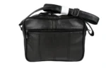 Cowhide Leather Shoulder Bag SKU 276FB back view showing shoulder strap structure and main body panel