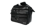 Cowhide Leather Shoulder Bag SKU 276FB detail view showing shoulder strap structure and main body panel