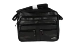 Cowhide Leather Shoulder Bag SKU 276FB front view showing shoulder strap structure and main body panel