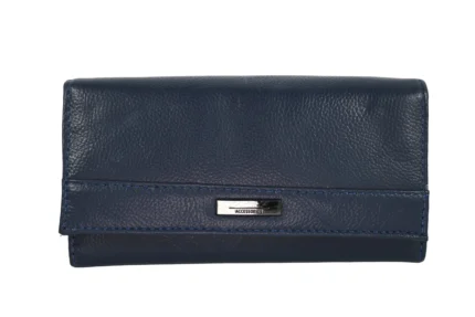 Cowhide Leather Compact Wallet SKU 3173 front view showing fold structure and exterior panel layout
