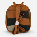 Cowhide Leather Top-Handle Backpack SKU 3283 back view showing body profile and top handle