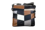 Cowhide Leather Crossbody Bag SKU 3383 back view showing compact body and strap connection points