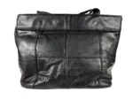 Sheepskin Leather Dual-Handle Tote Bag SKU 3391 back view showing dual handle structure and top opening line