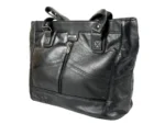 Sheepskin Leather Dual-Handle Tote Bag SKU 3391 detail view showing dual handle structure and top opening line