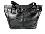 Sheepskin Leather Dual-Handle Tote Bag SKU 3391 front view showing dual handle structure and top opening line