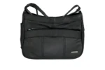 Cowhide Leather Shoulder Bag SKU 3473 detail view showing shoulder strap structure and main body panel