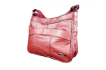 Cowhide Leather Shoulder Bag SKU 3473 detail view showing shoulder strap structure and main body panel