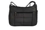 Cowhide Leather Shoulder Bag SKU 3473 detail view showing shoulder strap structure and main body panel