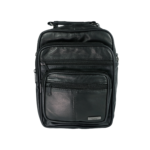 Front of upright bag with stacked horizontal zips — Sheepskin leather, SKU 3541