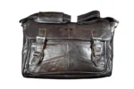 Cowhide Leather Shoulder Bag SKU 3573 front view showing shoulder strap structure and main body panel