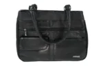 Sheepskin Leather Dual-Handle Tote Bag SKU 3591 front view showing dual handle structure and top opening line