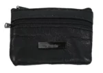 Sheepskin Leather Mini Wallet SKU 3741 back view showing fold structure and mini wallet profile