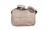 Cowhide Leather Compact Crossbody Bag SKU 3801 back view showing compact body and strap connection points