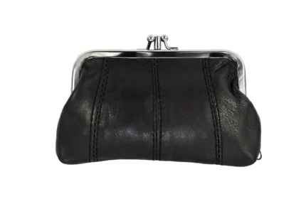 Sheepskin Leather Mini Wallet SKU 3941 front view showing fold structure and mini wallet profile