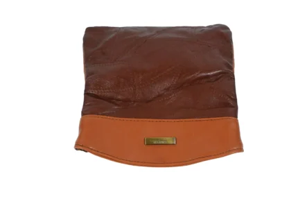 Patchwork Compact Wallet SKU 4164 front view showing fold structure and exterior panel layout
