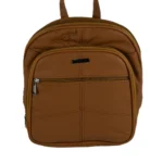 Cowhide Leather Top-Handle Backpack SKU 4473 front view showing body profile and top handle