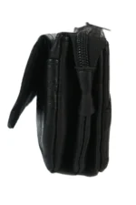 Patchwork Compact Wallet SKU 4864 side view showing fold structure and exterior panel layout