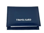 PU Window Travel Card Holder SKU 5100 front view showing flat holder body and card window area