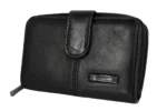 Sheepskin Leather Mini Wallet SKU 5221 angle view showing fold structure and mini wallet profile