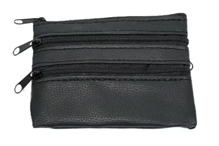PU Mini Wallet SKU 6051 front view showing fold structure and mini wallet profile