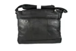 Sheepskin Leather Shoulder Bag SKU 641B back view showing shoulder strap structure and main body panel