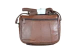 Sheepskin Leather Shoulder Bag SKU 642B back view showing shoulder strap structure and main body panel