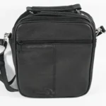 Sheepskin Leather Crossbody Bag SKU 6541 back view showing compact body and strap connection points