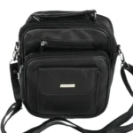 Sheepskin Leather Crossbody Bag SKU 6541 detail view showing compact body and strap connection points